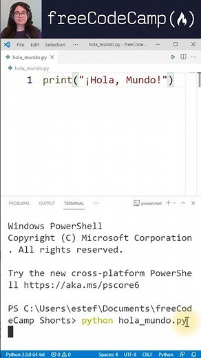 Python Tutorial: Hello World Program | Your First Python Program #Shorts