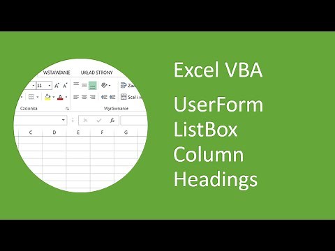 Excel VBA UserForm ListBox Column Headings