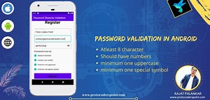 Password Validation regex in Android