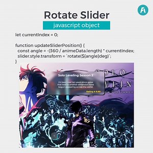 Javascript Rotate Slider Animation #javascript #tutorial #rotate #slider #kusuriyanohitorigoto | Fahim Ardani
