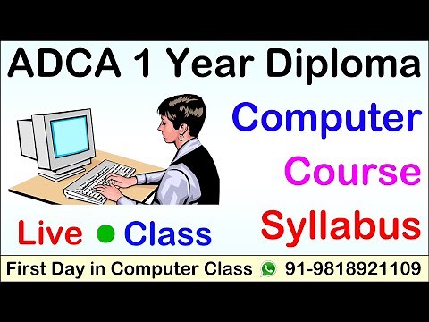 ADCA Course Syllabus | Computer Course After 10th or 12th | Live Computer Class ADCA One Year