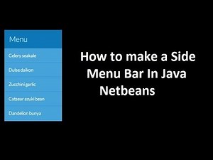 how to Make a Side Menu Bar in java