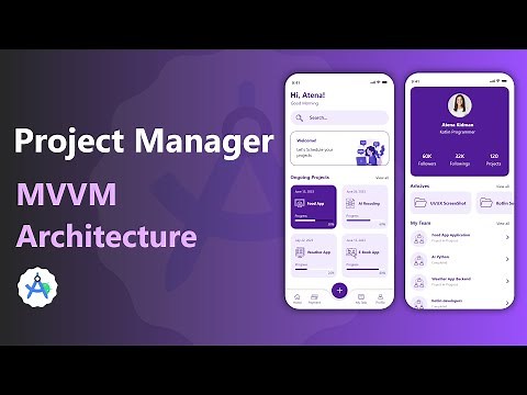 Project Manager Android Studio Kotlin MVVM Architecture Project tutorial