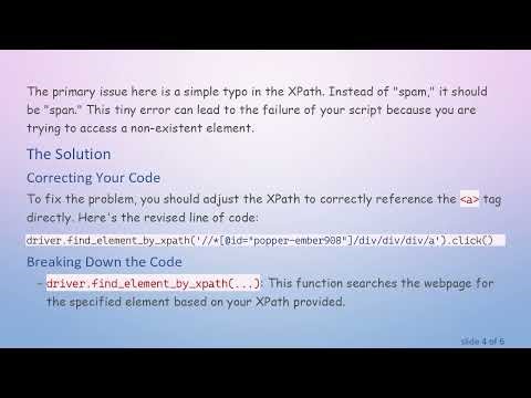 How to Click an a Element Using Selenium in Python