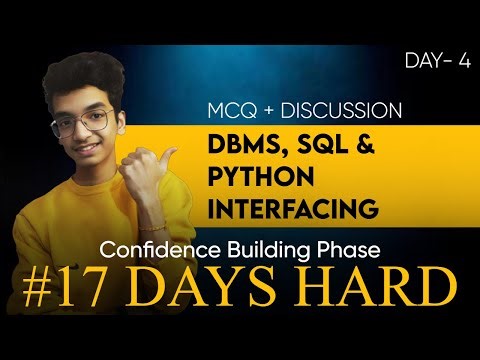 #17DaysHard Day 4🔥: DBMS, SQL & Python Interfacing | Nitin Paliwal