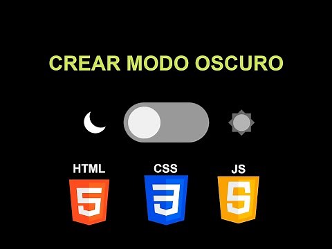 Modo oscuro con html, css y Javascript