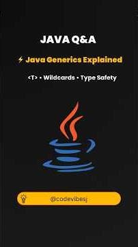 Java Generics — Easy Explanation with Example #java #generics #javainterview #codingtips #learnjava