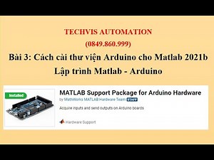 P3: MATLAB - ARDUINO: Cài đặt thư viện Arduino cho Matlab