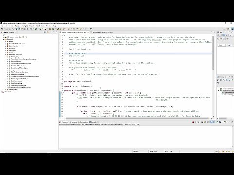 Java Lab: Adjust List By Normalizing - Methods