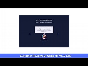 Creating User Review UI Using HTML & CSS