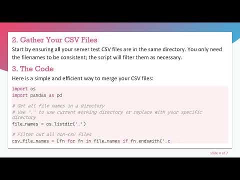 How to Consolidate CSV Data from Multiple Files into One