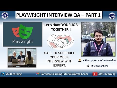 Playwright Interview Question & Answers - Part 1 (Latest - Most Asked) By SLT Learning