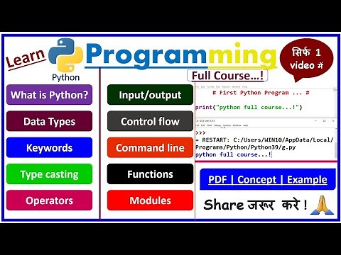 Core Python Full Course for Beginners (Hindi) | Learn Coding