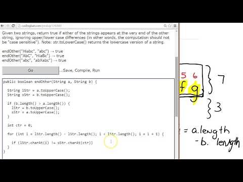 CodingBat Solution: Strings 2 endOther