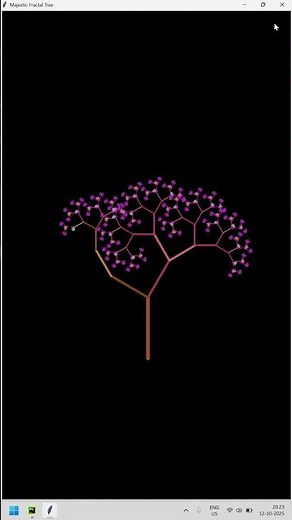 Majestic Python Turtle Fractal Tree: Ultimate Nature Graphics Art Generator #codewithtj