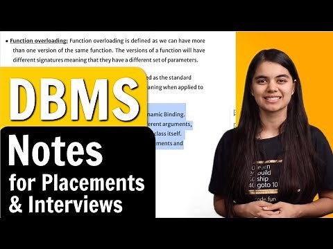 DBMS Notes for College Placements | Data Base Management System |‪@ApnaCollegeOfficial‬