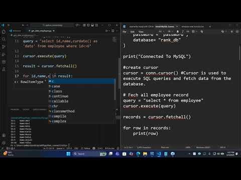 Python Database Connectivity | Connect Python with MySQL Step by Step