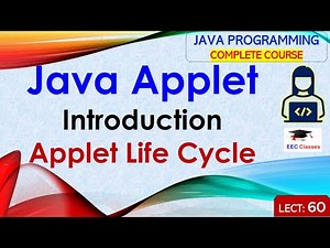 L60: Java Applet Introduction | Applet Life Cycle | Java Tutorial | Java Programming Lectures Hindi