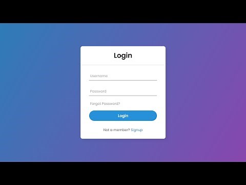 Animated Login Form using HTML & CSS only | No JavaScript or jQuery
