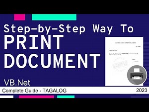 STEP - BY - STEP WAY TO DOCUMENT IN VB.NET | COMPLETE GUIDE - TAGALOG| VISUAL BASIC TUTORIAL