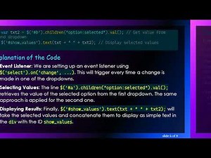 Displaying Selected Values in HTML Form Using jQuery