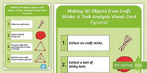 Making 3D Objects from Craft Sticks: A Task Analysis Card