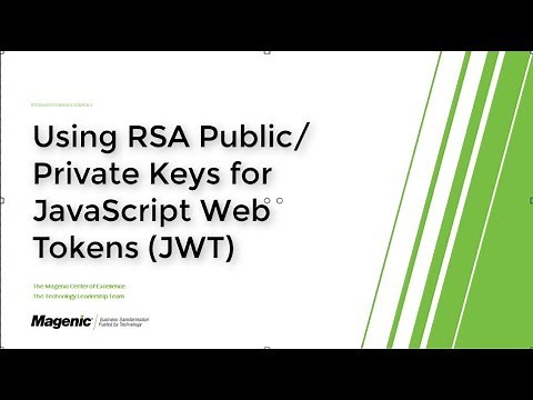 JWT using RSA Public/Private Key Pairs