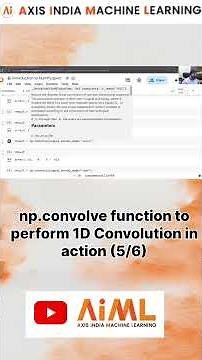 np.convolve function to perform 1D Convolution #numpy #datascience #python #aicommunity