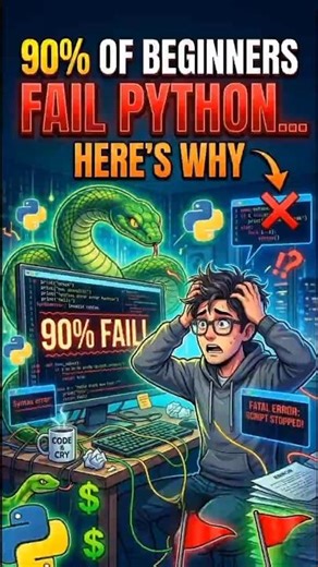 90% of Beginners Fail Python... Here’s Why. 🐍💸 #shorts