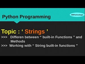 Python 0018 Strings, String builtin functions, Methods #python #programming #coding #Trending #Tech