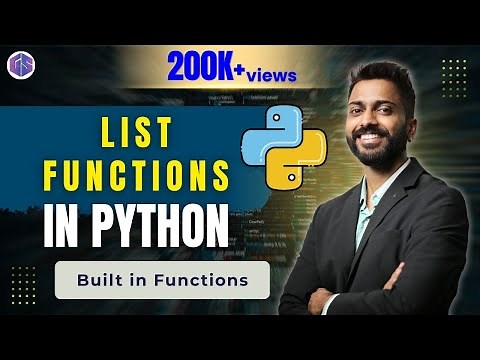 Lec-22: List Functions In Python 🐍 | Built in Functions Python 🐍