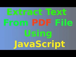 Extract Text From PDF Javascript | PDF To Text Extractor Using PDF.js Library