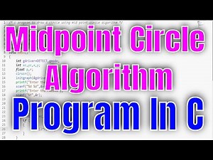 mid point circle algorithm program in c | computer graphics in c