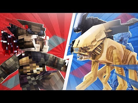 ALL THE ALIENS FROM THE ALIEN VS PREDATOR MOD IN MINECRAFT!