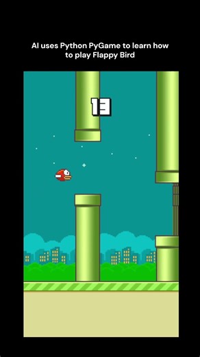 AI uses Python PyGame to learn how to play Flappy Bird #AI #python #raspberrypi