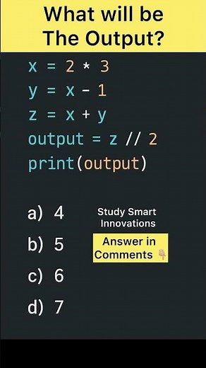 Find the output of this Python code snippet #python #pythonprogramming #pythontutorial