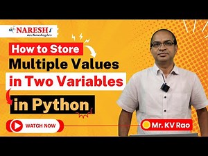 Learn How to Store Multiple Values in Two Python Variables | NareshIT #pythonvariables