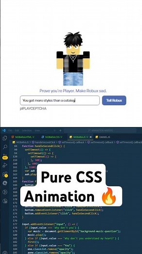 Roblox Robux CAPTCHA CSS Animation