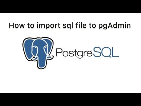How to import/dump sql file into pgAdmin | pgAdmin 4 |sql | postgresql | psql