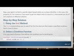 Mastering JavaScript - How to Fetch a Specific Object from an Array