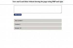 How to Save and Load Data from Database Without refreshing the page using PHP and Ajax