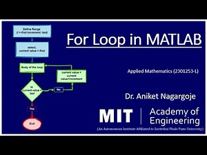 MALAB: For loop tutorial with Examples #matlabonline #forloop