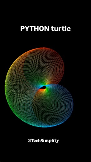 The PYTHON turtle 💻 #turtle #code #techsimplify #inspiration #pythonprogramming #tech #learnpython