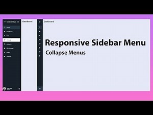Responsive Sidebar Menu Using HTML CSS and JavaScript
