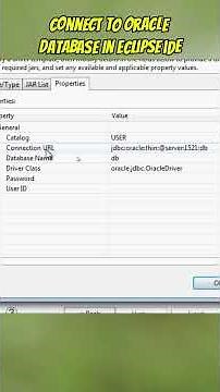 Connect to Oracle Database in Eclipse #eclipseide #javaprogramming #oracledatabase