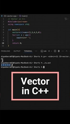 Vectors in C++ | Quick Guide for Beginners #coding #programming