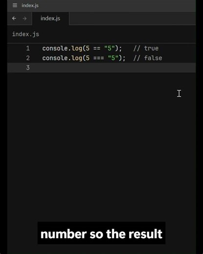 JavaScript Double Equals vs Triple Equals Explained in 30 Seconds #coding #javascript #reduce