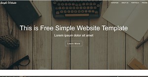Simple Website Template In HTML, JavaScript with Source Code - Source Code & Projects