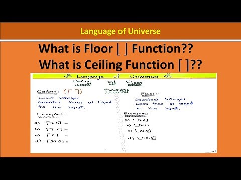 What is Ceiling Function || What is Floor Function