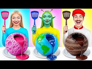 Cooking Challenge with Alien Girl | Amazing Kitchen Recipes by Super Hyper DO
